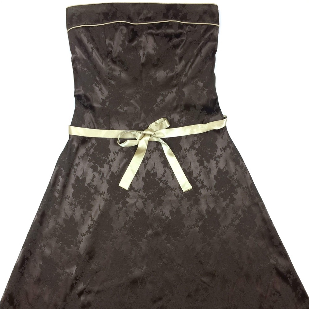 Brown Strapless Dress